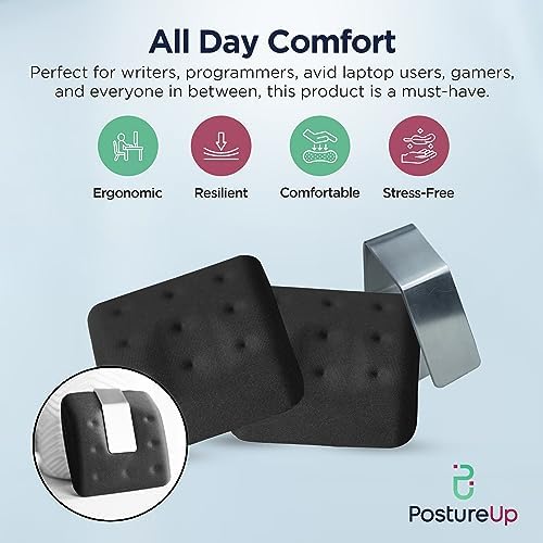 WavePads by PostureUp– Original Two Pack Adjustable Wrist Rests for Laptop Keyboard Ergonomic Memory Foam Laptop Wrist Pads for Wrist Pain & Carpal Tunnel, Memory Foam Wrist Support Pads (Island Blue)