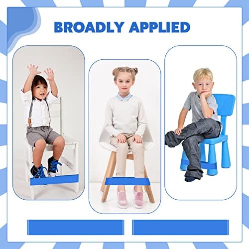 Charniol 24 Pcs Classroom Chair Bands for Kids with Fidgety Feet Bouncy Fidget Bands for Classroom Chair Flexible Seating for School Students Adhd Sensory Needs(Blue, 0.5 mm)