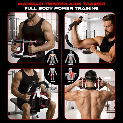 Twister Arm Trainer, Adjustable Dual Resistance (30-90, 90-120 Lbs) Upper Body Chest Exerciser And Hand Grip Strength Trainer, Portable Training Equipment For Chest & Arm Workout, Best For Home Gym
