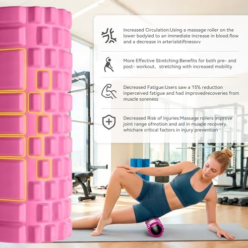 Foam Roller 13" Multi Density Fitness Exercise for Muscle Recovery