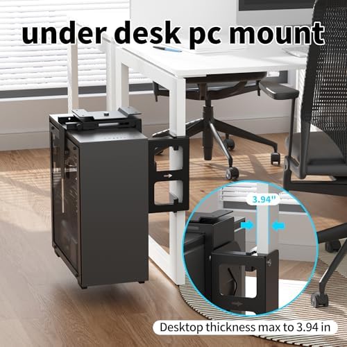 Pholiten Under Desk CPU Mount, 3.94" to 11.61" Wide