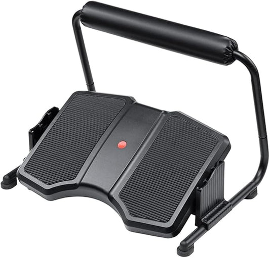 Adjustable Rocking Foot Rest for Under Desk at Work, Ergonomic Office Footrest Foam Leg Rest Elevated Under Table, Standing Desk Foot Rocker Stand Support (Black)