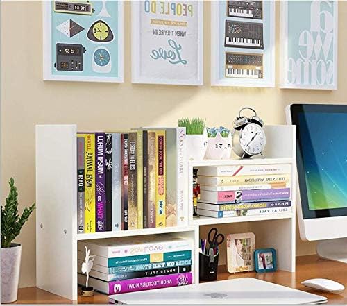 Sorfity Expandable Wood Desktop Bookshelf Desktop Organizer Office Storage Rack Wood Display Shelf - Free Style Display True Natural Stand Shelf Rack Assemble