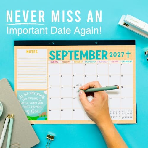 Large Desk Calendar 2027 - Desktop Calendar 2027-2028