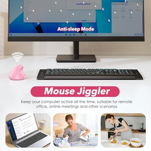 Left‑Hand Ergonomic Vertical Wireless Mouse Type‑C Rechargeable 6‑Btn Mice
