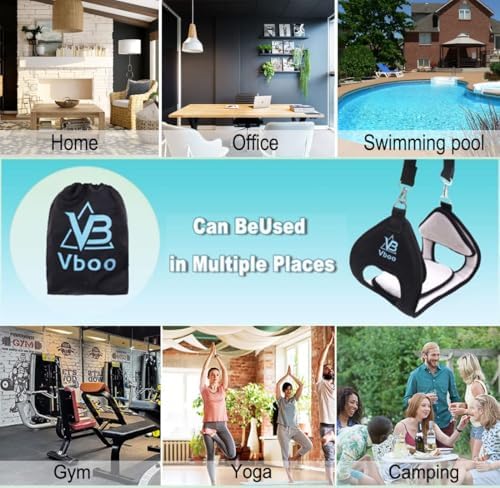 VBoo Cervical Neck Traction Device - Neck Stretcher with Gentle Pull, for Neck Tension Relief, Easy to Use with Door/Railing – Portable Neck Relaxation Tool