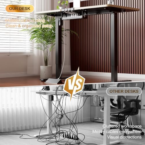 48 Inch Standing Desk with USB-C Port, Cable Management