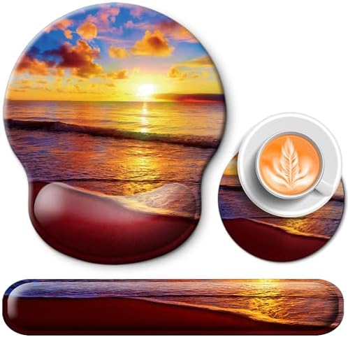 Mouse Pad and Keyboard Wrist Rest Support,Ergonomic Mouse Pad Set