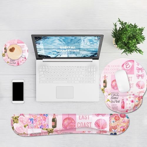 Ergonomic Mouse Pad with Wrist Rest and Keyboard Wrist Rest, Mousepad