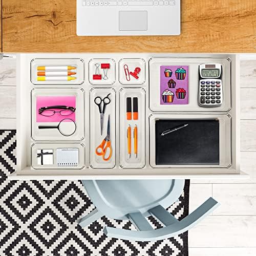 Ravinte 6 Pack Drawer Organizer, 6" x 6" Plastic Storage Bins