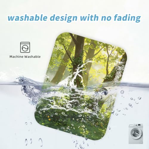Small Mouse pad, with Edge-Sewn Design, extends Service Life by Twice, occupying the Optimal Size for the Mouse and Wrist Position. (Forest)