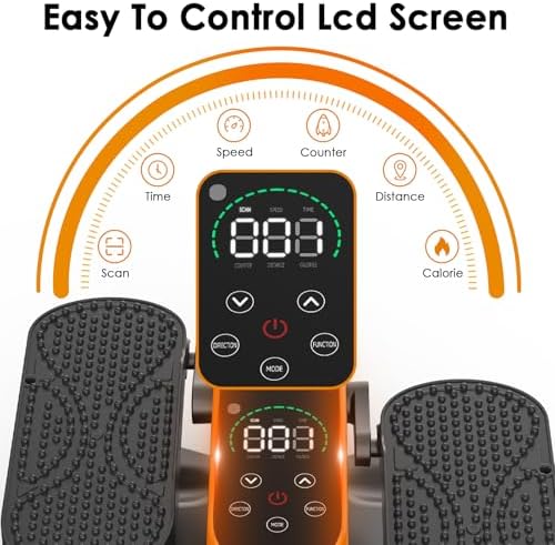 Under Desk Elliptical Machine for Senior Mini Elliptical Leg Exerciser with Remote Quiet Portable Electric Seated Foot Pedal Exerciser for Home Office