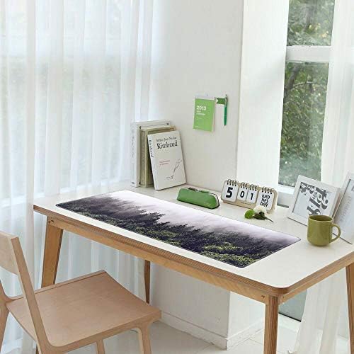 iCasso Extended Gaming Mouse Pad,35.4 x 15.7in Desk Pad, Forest