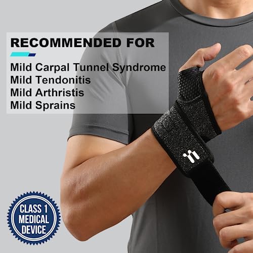Carpal Tunnel Wrist Brace, Soft Thumb Opening for All-Day Wear & Support
