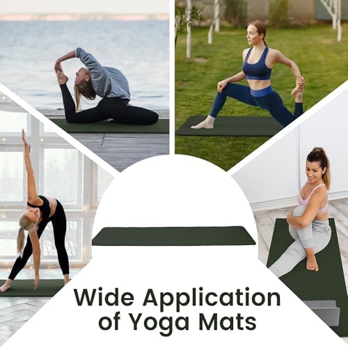 Fitvids 1/2-inch Thick High Density Exercise Yoga Mat with Carrying Strap