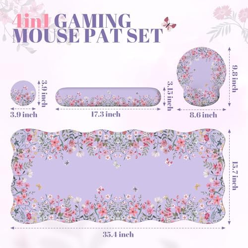 iCasso Computer Mat for Workspace, Purple 35.4"x15.7" Computer Pad
