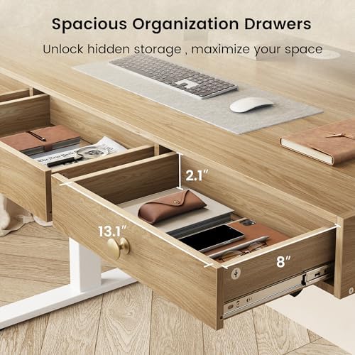 ModernMate Standing Desk with 3 Drawers, 48 x 26 Inches