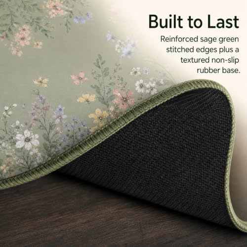 Large Desk Mat 31.5x15.7 Inch Floral Mouse Pad, Butterfly Garden Gaming Mat