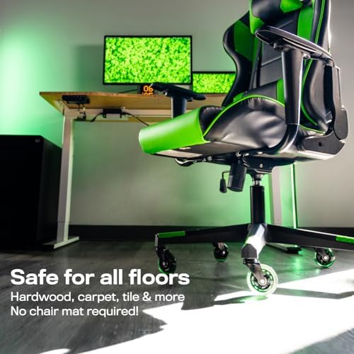 The Office Oasis Original Office Chair Wheels (As Seen On PBS), Green