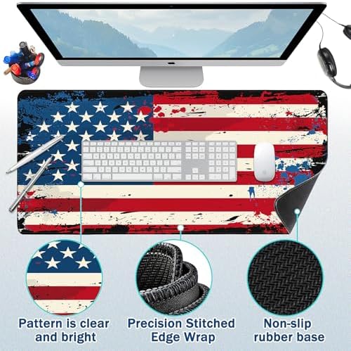 Mouse Pad Gaming - Desk Mat for Keyboard and Mouse - Large Mouse Pad for Desk, Mousepad (35.4" X 15.7") with Non-Slip Base, Desks Pad Mat Office and Home