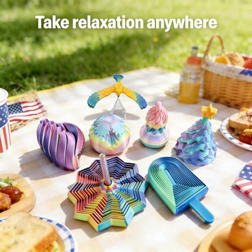 7PCS Fidget Toy Set, ADHD Stress Relief Desk Toys for Teens and Adults