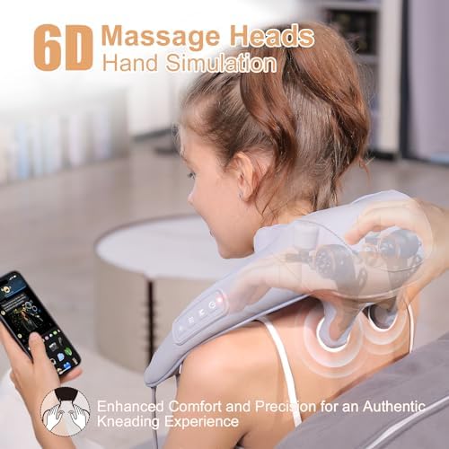 MASGRE Shiatsu Neck and Shoulder Massager with Heat for Pain Relief