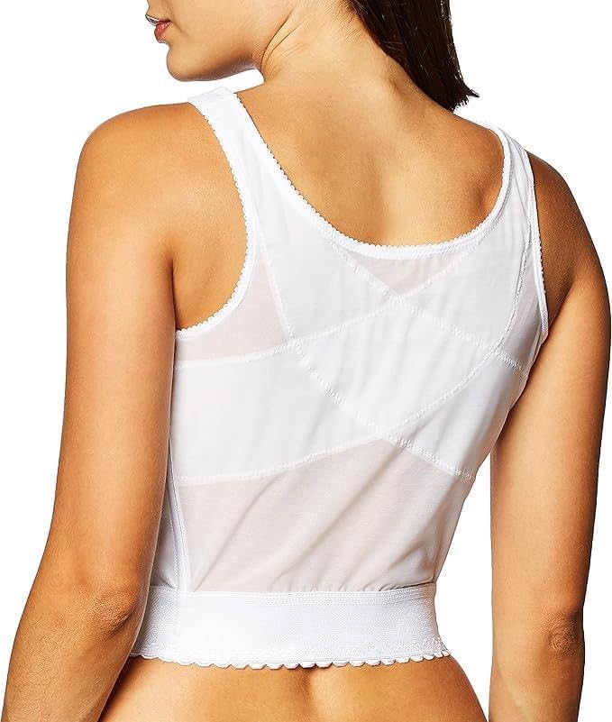 Exquisite Form 5107565 Fully Slimming Wireless Back & Posture Support Longline Bra with Front Closure & Lace