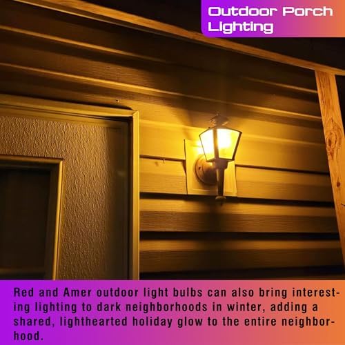 Amber Light Bulb 1800k and 625nm Red Light Bulbs, 1pcs amber+1pcs Red, 3W