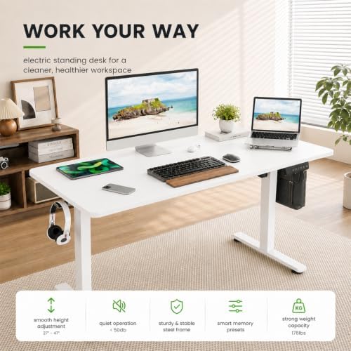 48"x24" Electric Standing Desk, Height Adjustable Desk