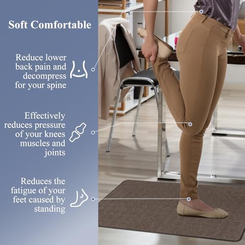 HEBE Anti Fatigue Kitchen Rugs Set of 3, Cushioned Kitchen Mats for Floor