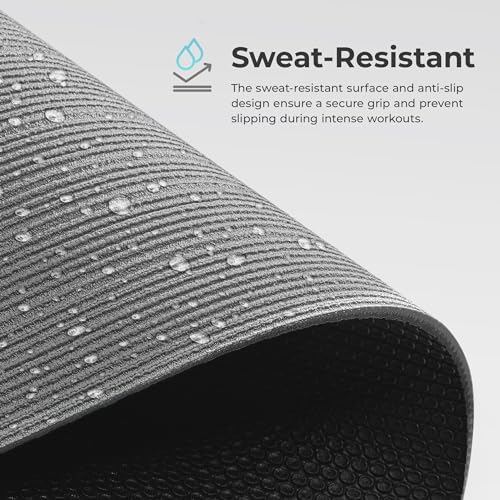 Sunny Health & Fitness Exercise Yoga Mats - Non-Slip Support for Home & Gym