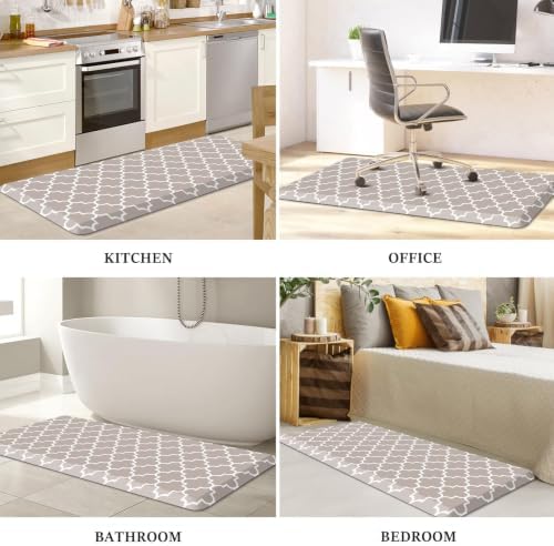 WISELIFE Anti Fatigue Mats for Kitchen Floor, 22" x 54", 4/5 Inch, Khaki