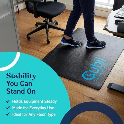 Cubii Non-Slip Mat for Under Desk Ellipticals, Floor Protection, 24" x 18"