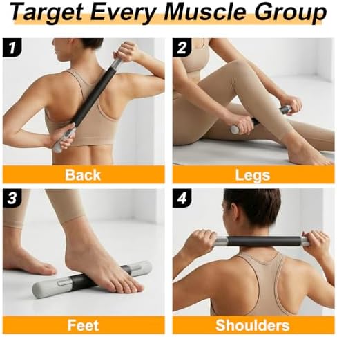 ZanLLW Foam Roller, Massage Roller, Muscle Roller Stick, Neck Massager for Muscles Relief, Therapy Roller Stick for Legs, Calf, Thigh, Lipo, Massage Rolling Pin, Help Sore Muscle Recovery