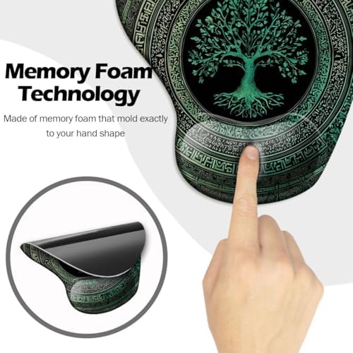 Ergonomic Mouse Pad with Wrist Support,Mouse Pad with Wrist Rest and Coaster Set,Office Supplies Non-Slip Mouse Pads for Desk, Non-Slip Comfortable,Rug