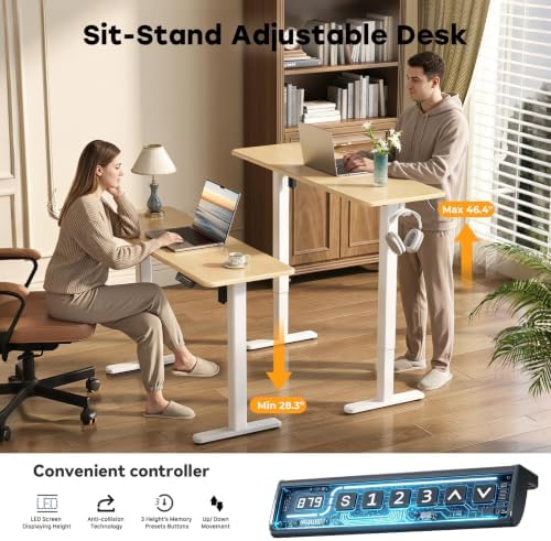 JOY worker Ultra-Narrow Electric Standing Desk, 16" W Slim Sit Stand Desk
