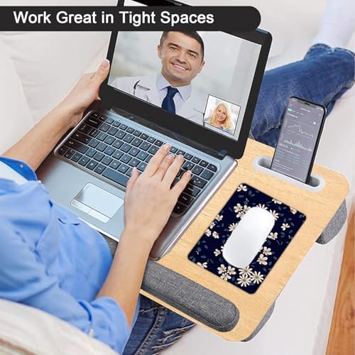 Small Mouse Pad, Mini Mouse Pad 6 X 8 Inch with Non-Slip Rubber Base for Keyboard Tray Laptops Wireless Mouse Home Office Travel, Washable & Portable (Daisy)