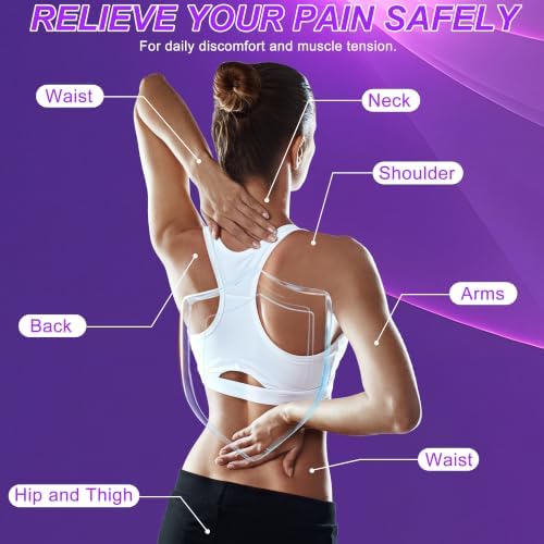Belifu TENS Muscle Stimulator Unit for Pain Relief, Electronic Pulse Therapy Machine with 36 Mode 20 Intensities, Rechargeable & Portable – Neck, Back, Shoulder, Joint Pain Relief, Color Purple