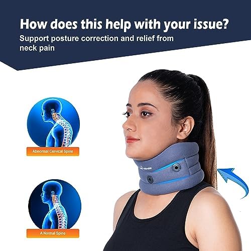 Wonder Care Neck Brace for Sleeping Cervical Collar Adjustable Neck Support Brace Relief Cervical Spine Pressure Ideal for Travel, Office Workers & Neck Injury Recovery, X-Large