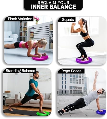 Wobble Cushion Stability Core Trainer Air Balance Ball Balance Disc for Adults, Sensory Balance Pad Seat Kids, Flexible Seating for All Age Balance Disc