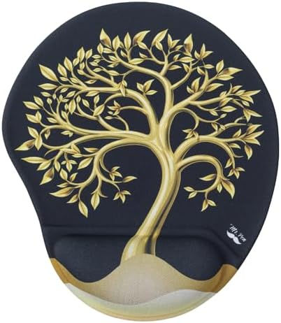 Mr. Pen- Ergonomic Mouse Pad with Wrist Rest, Golden Tree Design