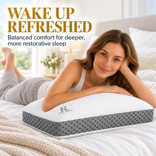 Royal Therapy Memory Foam Pillow, Queen Pillow Neck Pain Relief, Neck and Shoulder Pain, Side Sleeper, Cervical