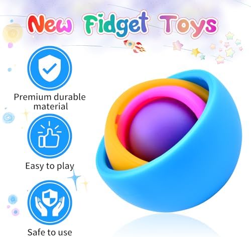 Fidget Toys Kids Pack, Fidget Spinner Set, Autism Sensory Toys, Easter Basket Stuffers Party Favors, ADHD Stress Relief Finger Tools, Gift for Boys Girls Teens Birthday