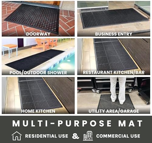 Envelor Anti Fatigue Bar Mat, Non Slip Kitchen Floor Door Mat, 36 x 60 in