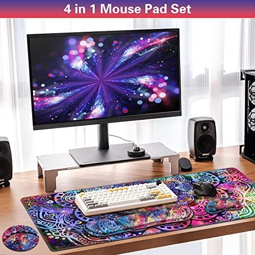 Canjoy Desk Mat with Wrist Rest, Keyboard and Mouse Pad Wrist Support Pad ﻿