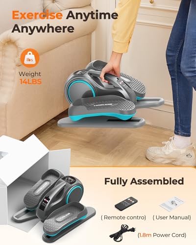 YOSUDA Under Desk Elliptical Machine, Leg Exerciser for Home Office Use