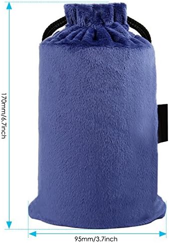 Inflatable Travel Pillow for Airplane, Soft Velvet Inflatable Travel Neck Pillow for Airplanes, Train, Car, Home and Office with Packsack & Comfortable Velvet - Blue