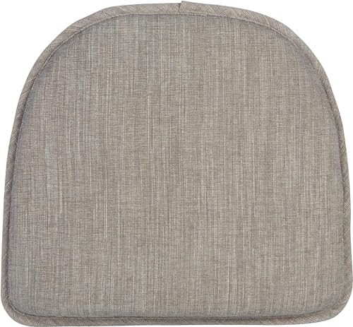 Klear Vu Raindrop The Gripper Non Slip Chair Cushions, Soft & Comfortable Seat Pad, Sitting Pillow for Kitchen, Dining or Office, 8 Count (Pack of 1), Salinger Gray