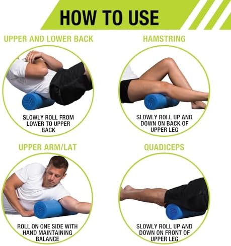 Pro-Tec Athletics Foam Roller, Deep Tissue Massage Roller for Recovery, Therapy, Flexibility, Circulation, and Muscle Release