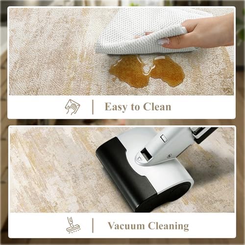 Collive Anti Fatigue Mats for Kitchen Floor, Beige/Cream 20"x47"+20"x32"